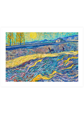 Van Gogh Enclosed Field with Ploughman - Art Print